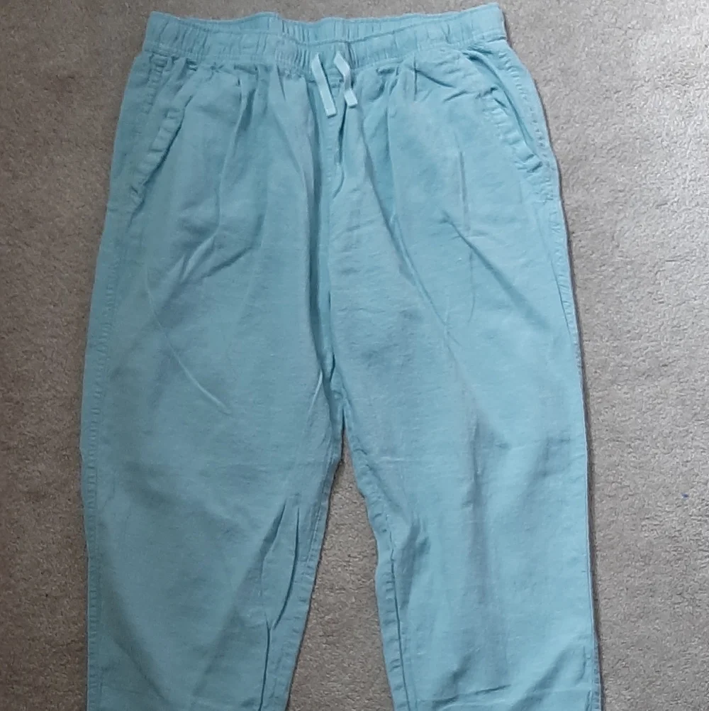 PATAGONIA GREEN-BLUE WOMEN'S ISLAND HEMP BEACH PANTS (M) - Picture 1 of 10